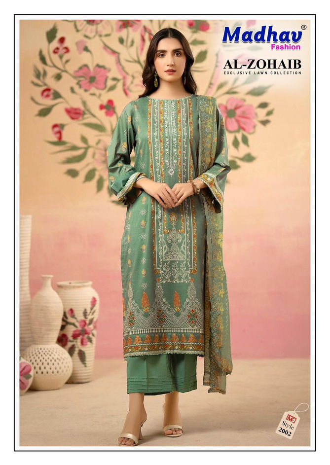 Al Zohaib Vol 2 By Madhav Printed Lawn Cotton Pakistani Dress Material Wholesale Price In Surat
